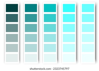 Green color palette. Green pastel tone texture. Vector illustration. stock image.