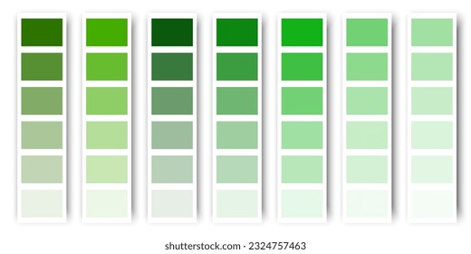 Green color palette. Green pastel tone texture. Vector illustration. stock image.