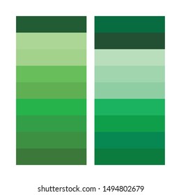 Green color palette vector illustration
