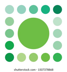 Green color palette vector illustration