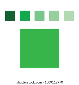 Green color palette vector illustration