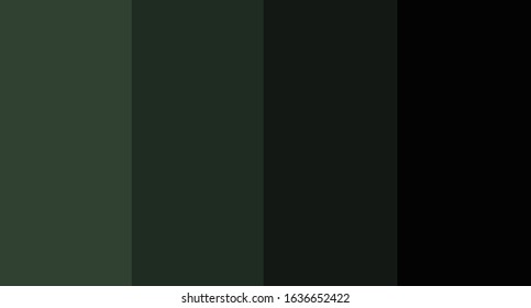 Green color palette vector illustration