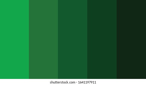 Green color palette vector illustration