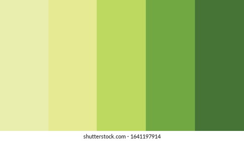 Color palette green 24 Shades