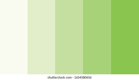 Green color palette vector illustration