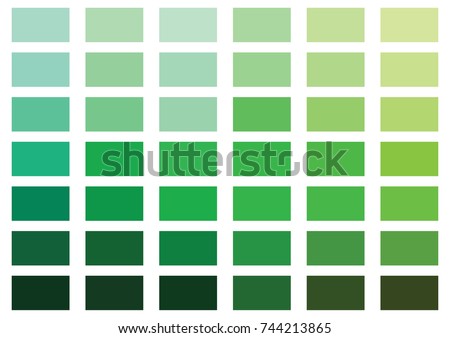 Green color palette vector illustration Foto stock © 