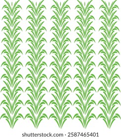 Green color pattern floral leaf vector design.  