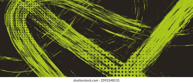 green color pattern gradient grunge texture background. Dots pop art comics sport style vector illustration