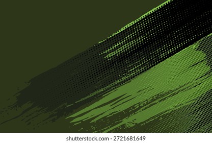 Fondo de textura grunge degradado de patrón de color verde. Punto pop art comics estilo deportivo Ilustración vectorial fondo Abstractas verde oscuro con concepto corporativo moderno	

