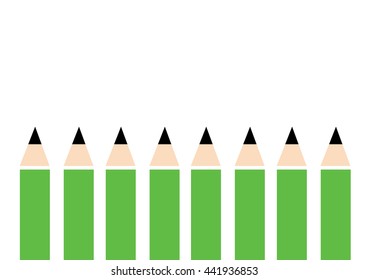green color pencil background vector