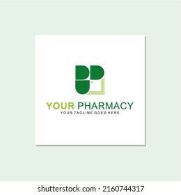Green Color Pharmacy Logo Design Stock Vector (Royalty Free) 2160744317 ...