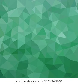 Green color polygonal background - vector pattern. Abstract geometric backdrop. Web site wallpaper.  