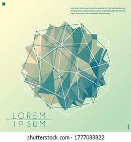 green color polygonal space background vector illustration design