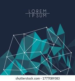 green color polygonal space background vector illustration design