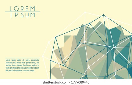 green color polygonal space background vector illustration design