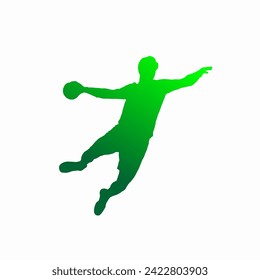 green color professional soccer goalkeeper in sports uniform jumping and catching football ball. white background. Concept of sport, action, motion, goals.