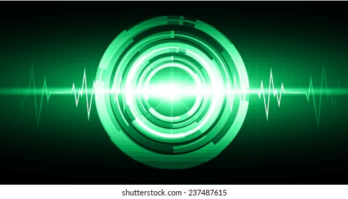 Green color pulse Light Abstract Technology pixels background for computer graphic website and internet, 