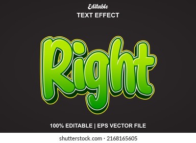 green color right text effect editable for promotions and logos.