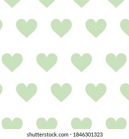 green color romantic heart patterns on white background vector