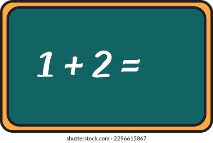 Green color school board with simple increments