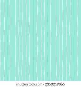 ฺBluish green color Seamless pattern with hand drawn stripes.