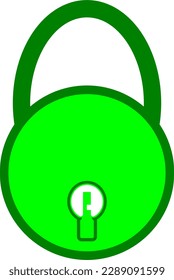 Diseño de bloqueo de seguridad de color verde