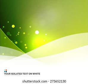 Brillantes de color verde, olas y líneas. Antecedentes abstractos