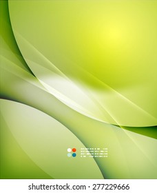 Brillantes de color verde, olas y líneas. Antecedentes abstractos