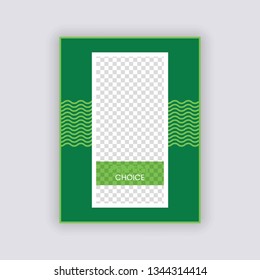 Green Color Social Media banner Template. Promotional web banner for social media. Elegant sale and discount promo - Vector.