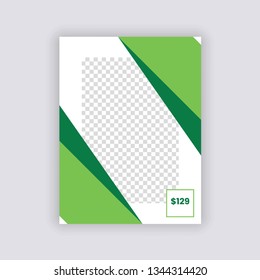 Green Color Social Media banner Template. Promotional web banner for social media. Elegant sale and discount promo - Vector.