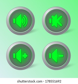 Green color sound button