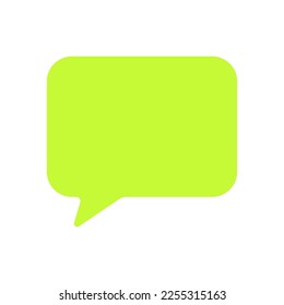 green color speech bubble vector illustration isolated on white background. green speech bubble for web and ui design, presentation and social media post