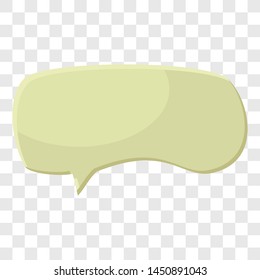 Green color Speech bubbles without text on transparent background. Vector illustration in a flat style