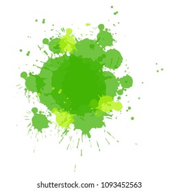 Green Color Splash Vector Stock Vector (Royalty Free) 1093452563