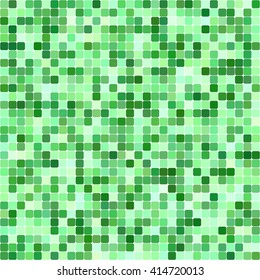 Green color square mosaic vector background design