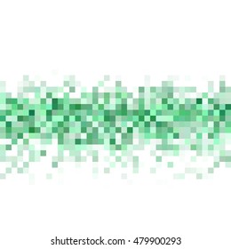 Green color square mosaic vector background design