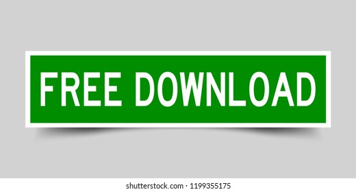 Green color sticker label in word free download on gray background