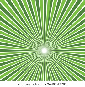 Green color Sunburst Pattern Background.