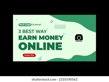 green color of thumbnail design template.