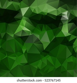 Green color. triangle mosaic polygon abstract background Light color design