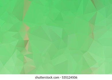 Green color. triangle mosaic polygon abstract background Light color design