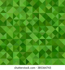 Green color triangle mosaic vector background design