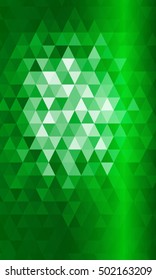 green color. triangle mosaic. vector illustration. for design brochure, flyer, wallpaper