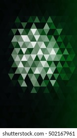 green color. triangle mosaic. vector illustration. for design brochure, flyer, wallpaper