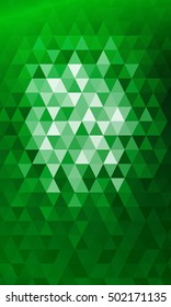 green color. triangle mosaic. vector illustration. for design brochure, flyer, wallpaper