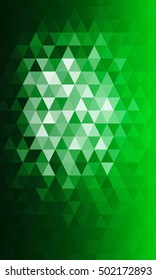 green color. triangle mosaic. vector illustration. for design brochure, flyer, wallpaper