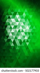 green color. triangle mosaic. vector illustration. for design brochure, flyer, wallpaper