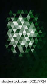 green color. triangle mosaic. vector illustration. for design brochure, flyer, wallpaper