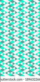 Green color with triangle vector shape for seamless pattern background.