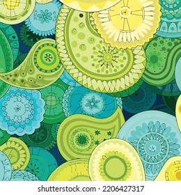 Green color tribal ornament illustration vector art